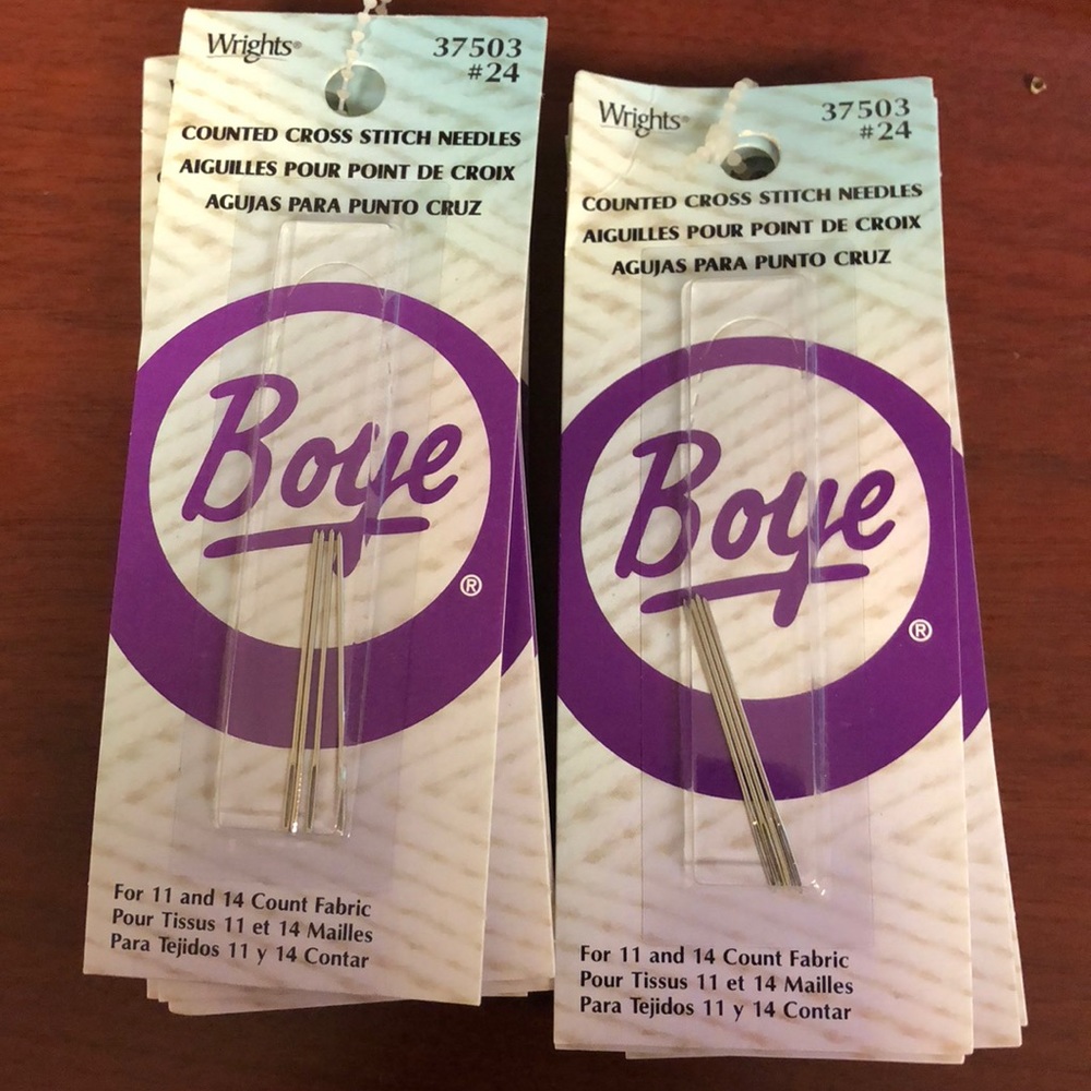Counted cross stitch needles